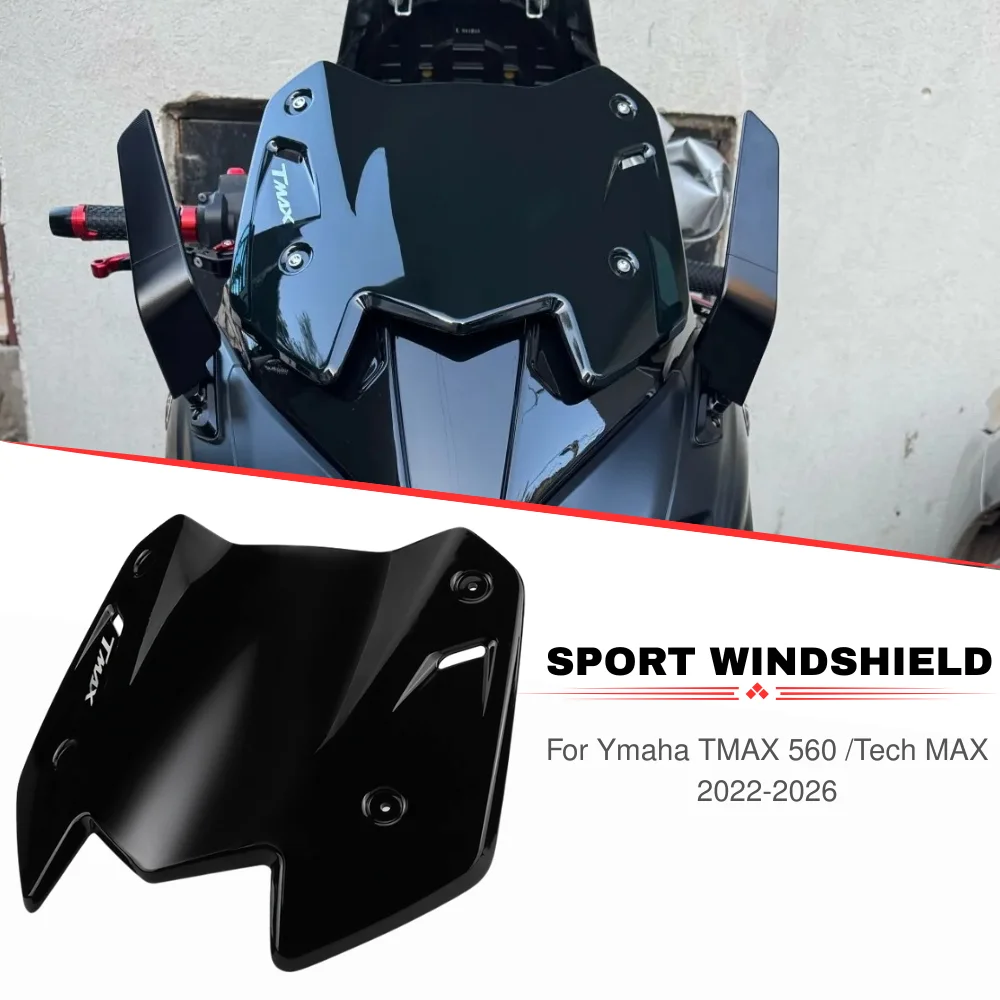 

Windshield Windscreen Screen Wind Shield Visor For YAMAHA TMAX 560 Tech MAX TMAX560 2022 2023 2024 2025 2026 ABS Accessories