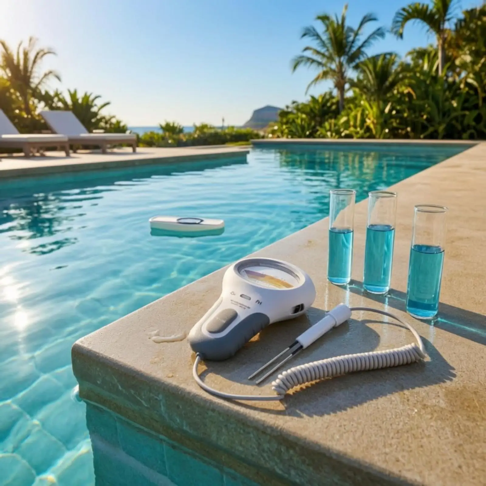 pH Tester Multiparameter Tester Easy to Read for Spa, Hot Tub