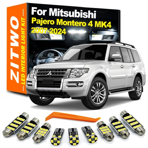 ZITWO-Kit de luz de placa Interior de bombilla LED, 15 Uds., para Mitsubishi Pajero Montero Shogun 4 MK4 V93 V97 V98 2007- 2021 2022 2023 2024