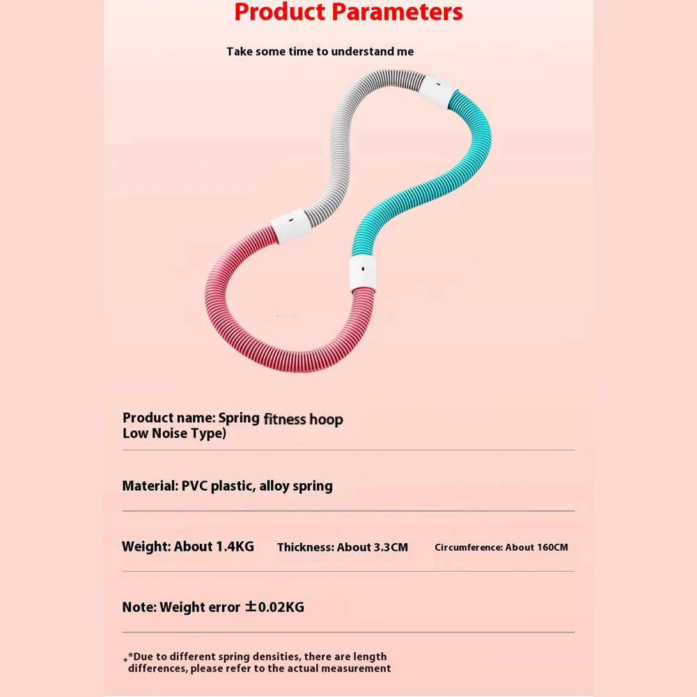 Soft Spring Hoop Quiet Design Foldable Waist Toning Hoop Belly Exercise Hoop Waist Training Circle for Cardio Exercise