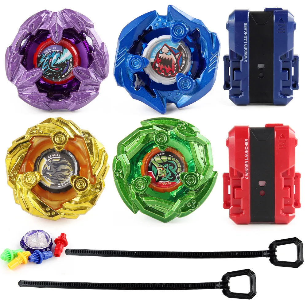 BX168-A12 4 قطعة BX00-13 BX00-14 BX00-15 BX00-16 BX سلسلة الغزل القمم انفجار مجموعة مع قاذفة لعب للأطفال هدية