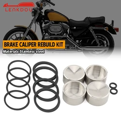 for Harley Brake Caliper Rebuild Kit Front Rear for Sportster XL Dyna Softail 2004-17 Touring Road King Electra Glide 2000-17