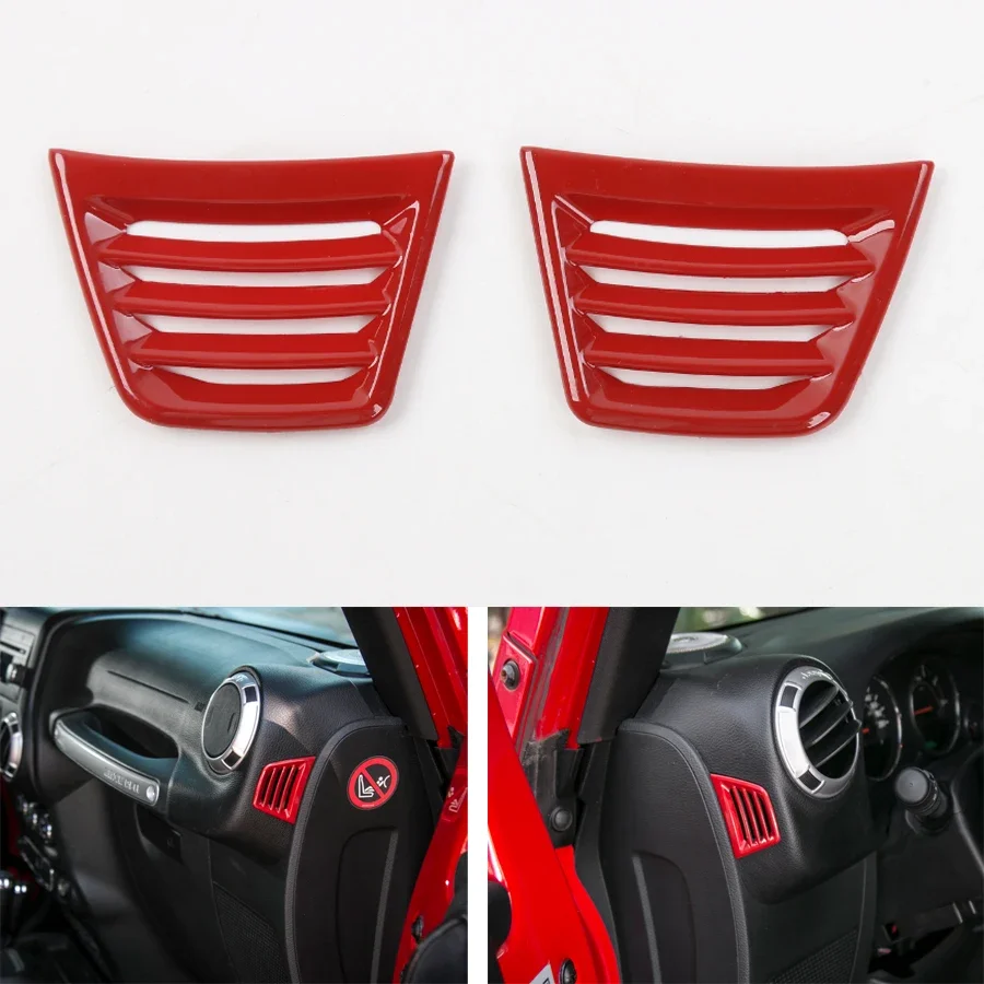 

Car Front Dashboard Side Air Outlet Vent Decoration Cover Sticker Styling For Jeep Wrangler 2007-2016 Accessories ABS