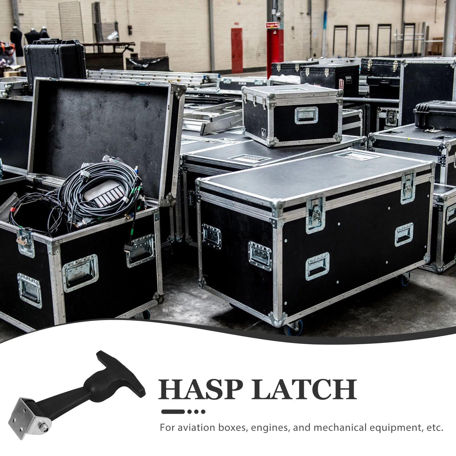 

2Pcs StainlessSteel Toolbox Hasp Rubber Latches Buckle HeavyDuty ToolBox Hatch Replacement Secure Durability Flexible