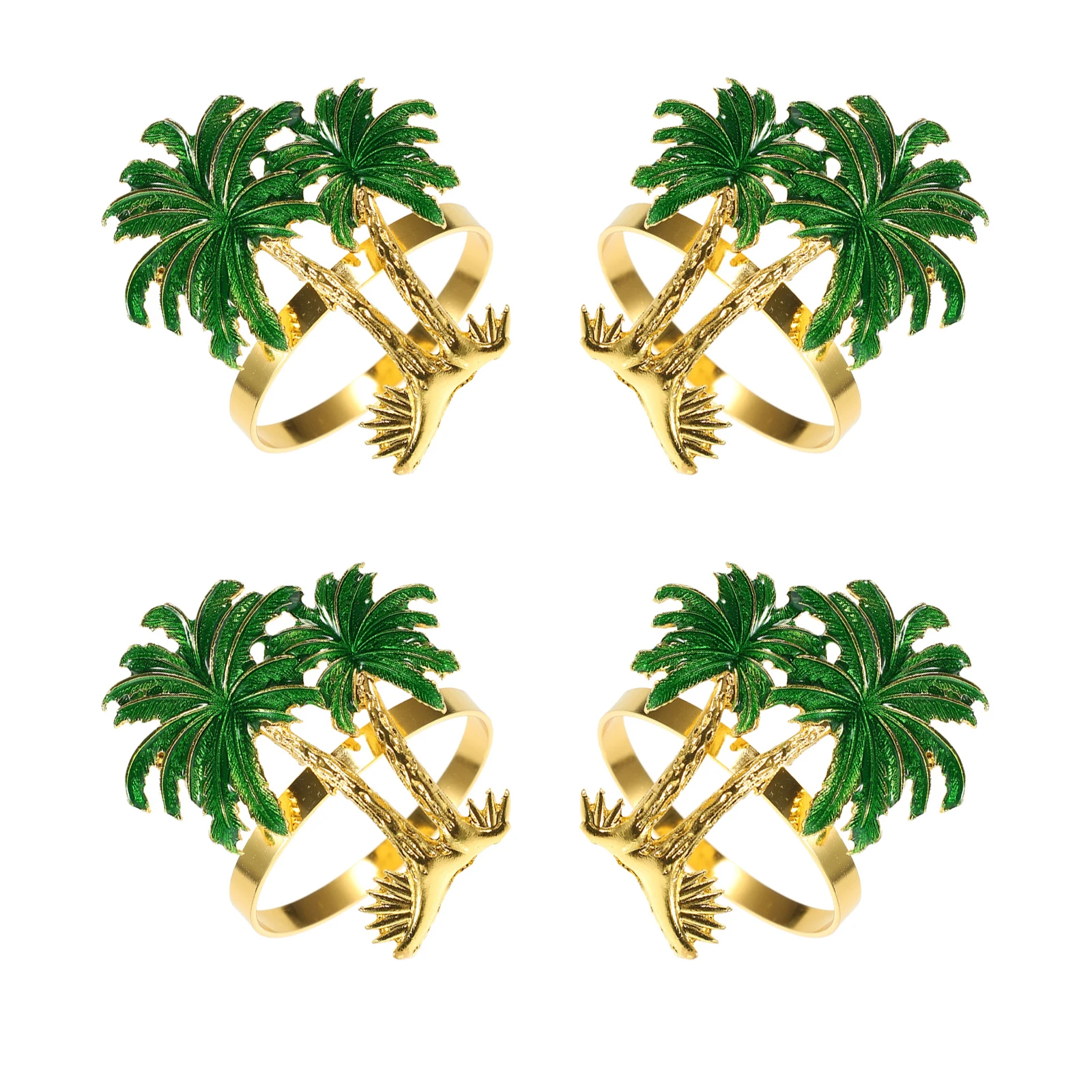 4Pcs Napkin Buckles Exquisite Craftsmanship Unique Shape Design Party Napkin Rings for Summer Holiday Home Banquet Decoration