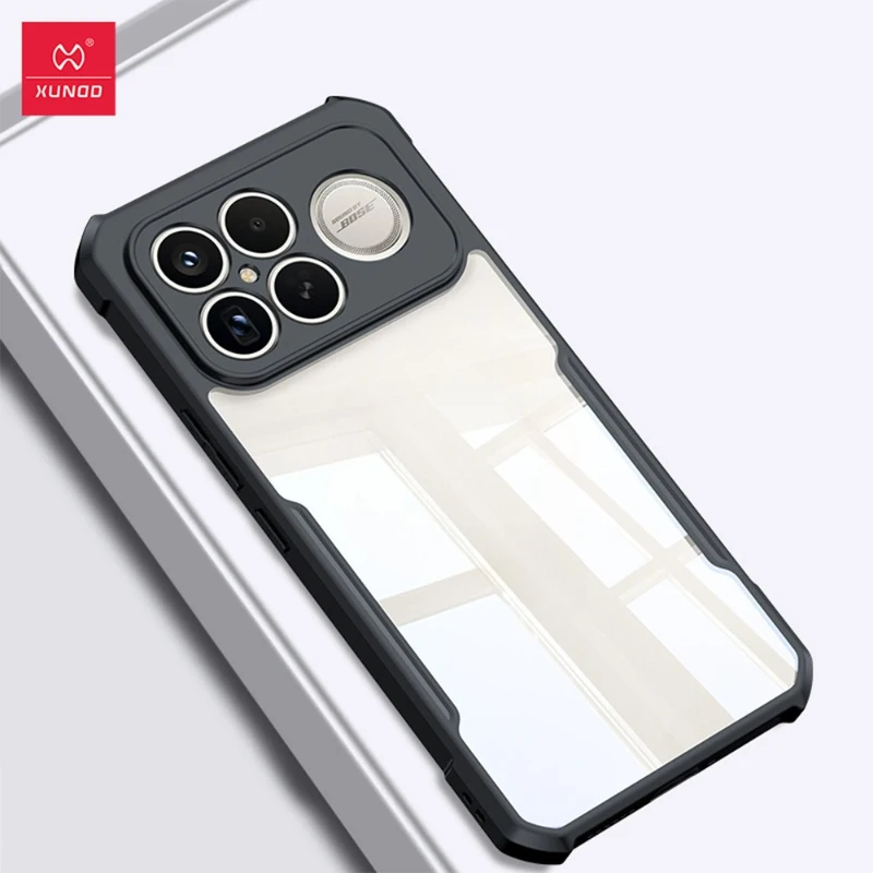 Xundd Hülle für Xiaomi POCO F8 Ultra Airbags, stoßfest, hart, PC + weiches TPU, transparent, Anti-Fall-Schutzhülle für POCO F8 Pro