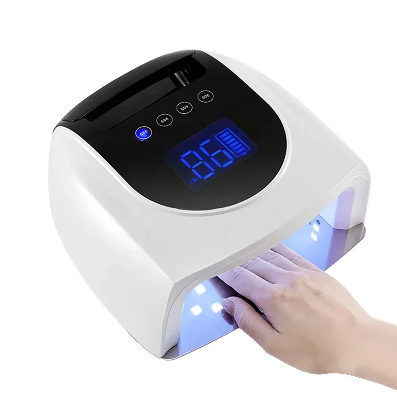 Woobela 96W 19200mAh Rechargeable Nail UV Lamp Gel Polish Dryer Wireless LED Light for Nails Cordless Nail Art Lamp