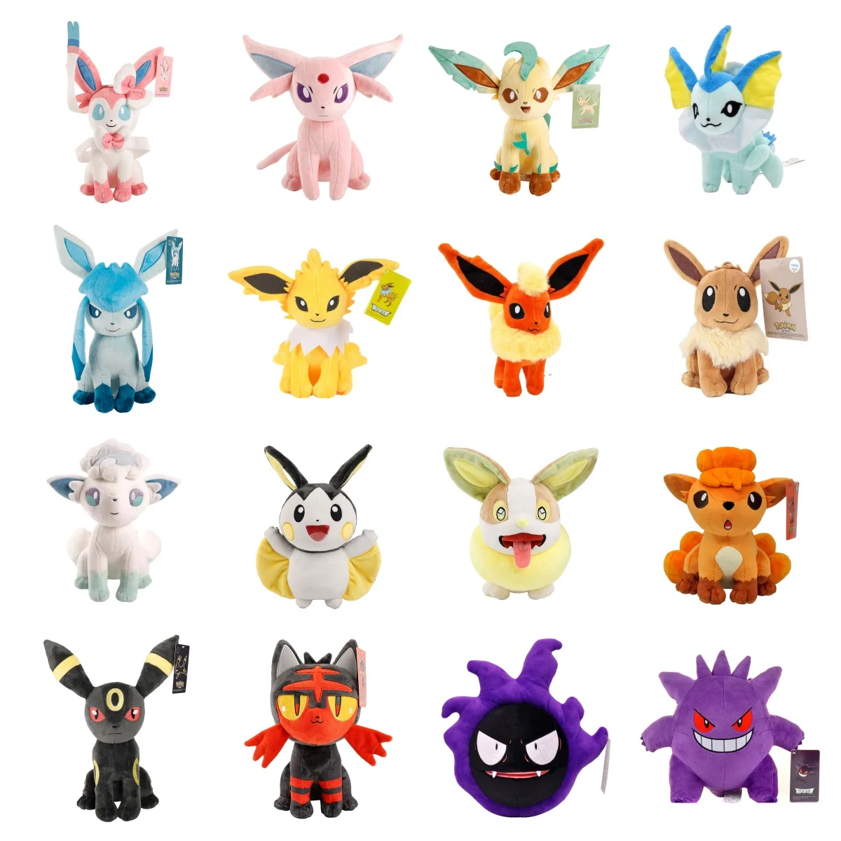 Original Pokemon Newest Plush Yamper Litten Emolga Stuffed Doll Sylveon Vulpix Gengar Plushies Pikachu Xmas Anime Mew Toys Gifts