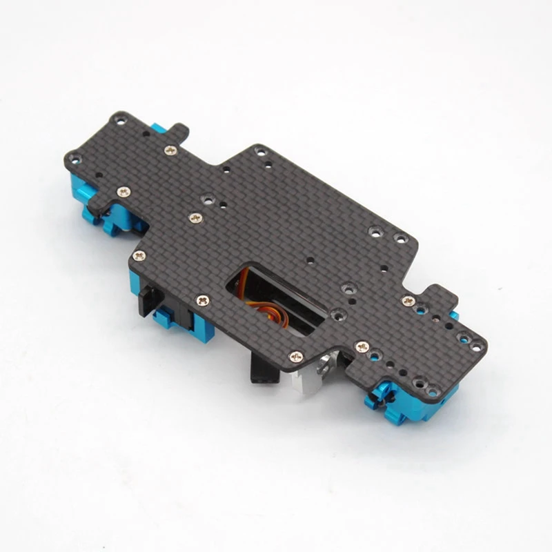 Carbon Fiber Chassis And Metal Gearbox Set For Wltoys 284131 K969 K979 K989 K999 P929 1/28 RC Car Upgrade Parts