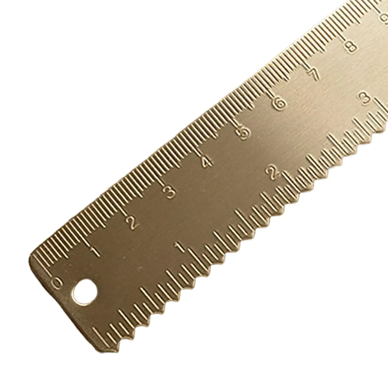 H65 Brass Scale Ruler Smooth Surface Clear Lines Measuring Ruler Portable Retro Style for Drawing Notebooks Art