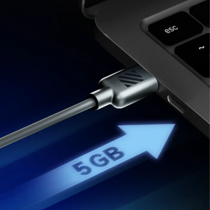 Transferência de dados de cabo USB-C tudo-em-um TCL RayNeo, transferência de áudio e vídeo, carregamento, original