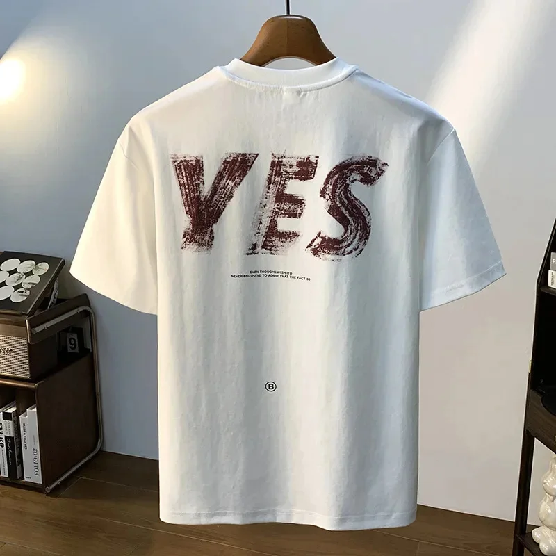 Summer thin short sleeved T-shirt men's Korean version versatile print 2026 new slim fit quick drying top