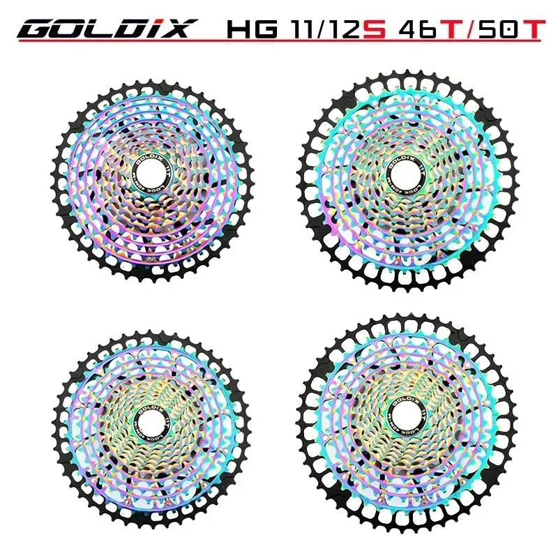 GOLDIX MTB 11/12speed Cassette HG Standard 11-46T 11-50T Ultralight CNCIntegrated Molding 11/12s Sprocket Ultimate cycling  bike