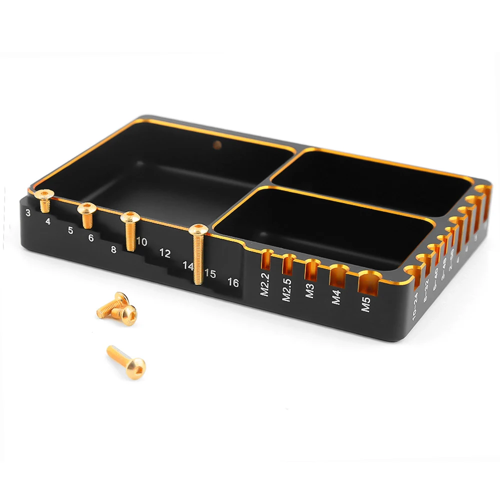 

Aluminum Alloy RC Screw Tray Used for RC Model Toy Repair Spiral Tray nut Washer Storage Tool for RC car Ship Aircraft Models