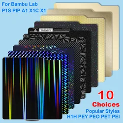 For Bambu Lab Build Plate Bambulab P1s A1 Textured Pei Sheet Pey Peo H1H 257x257 Build Plate Bambu Labs X1C P1P Upgrades