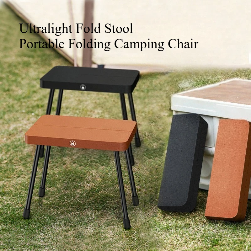 

Ultralight Aluminum Folding Stool Portable Camping Fishing Chair Compact Foldable Stool for Outdoor Picnic Travel Collapsible