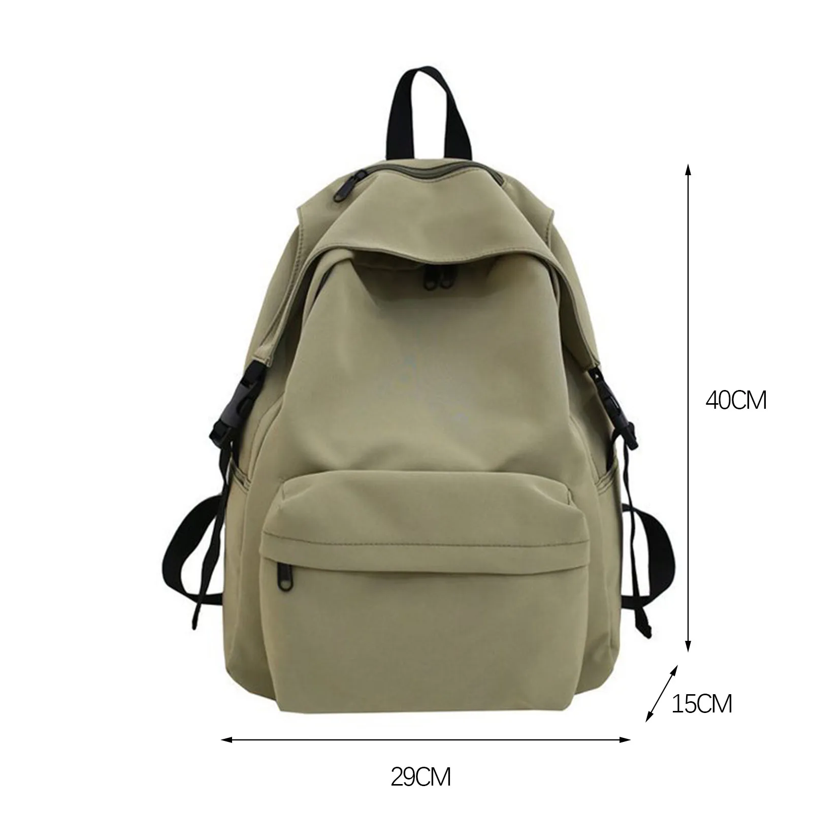 Solid Color Minimalist School Bag Waterproof Computer Backpack for Outdoor Camping Hiking