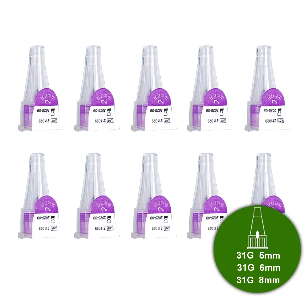 100Pcs/Box Sterile 32G 4MM Universal Insulin Pen Needle 31G 5MM 6MM 8MM Magic Pen Needle for Lilly Beauty Pen Injection