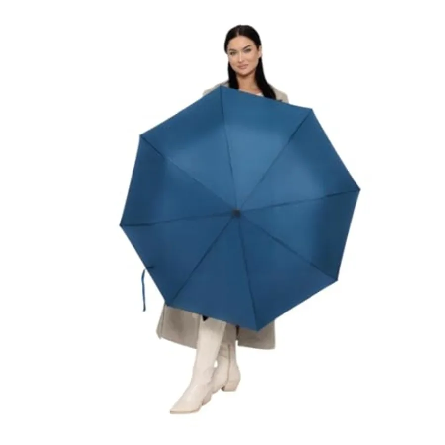 

Windproof Travel Umbrella - Compact, Light, Full Automatic Open/Close - Folding Backpack Umbrella for Rain and Sun UV Preotecti