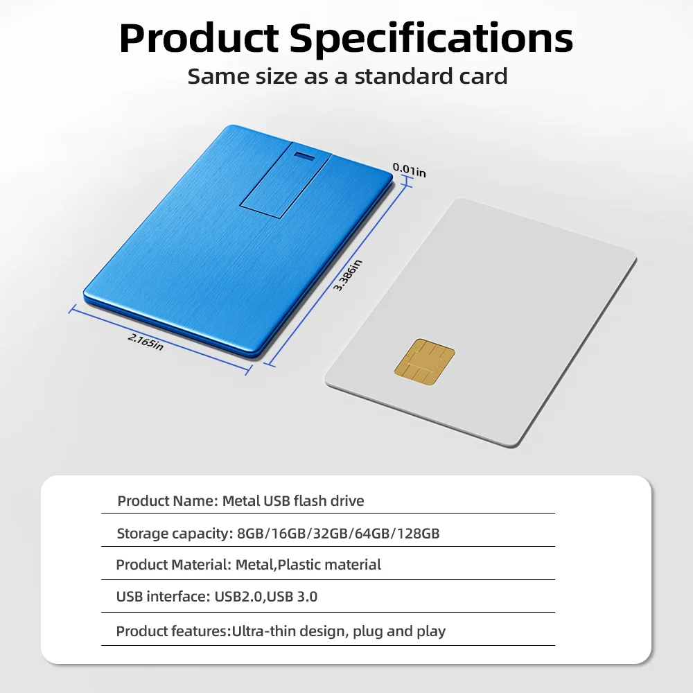 Free Custom Logo Mini Card USB Flash Drive Memory Stick Personalized Customization Pen Drive Pendrive  8GB 16GB 32GB 64GB 128GB