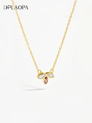 DPLAOPA 925 Sterling Silver Gold Moon Queen CZ Zircon Choker Necklace 2023 Fine Jewelry Luxury Crystal Rock Punk Chain Jewelry