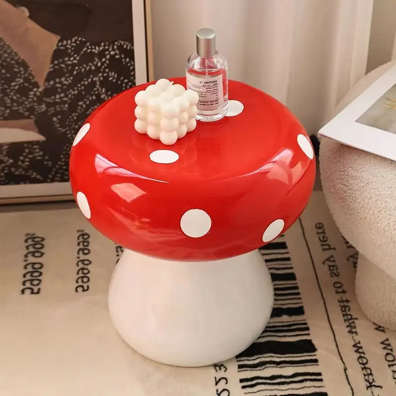 

Modern Simple Mushroom Cartoon Shape Stool Floor Decoration Gift Home Bedroom Living Room Shoes Replace Stool Ottomans Furniture