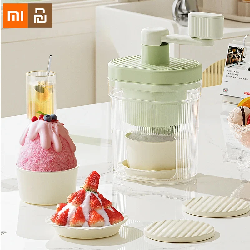 Xiaomi Shaved Ice Machine Small Manual Ice Crusher Hand-cranked Machine Making Smoothie Machine Suitable for Outdoor Camping