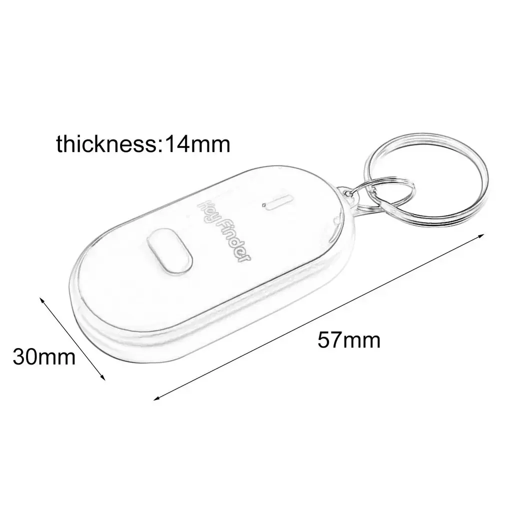 Mini fischietto Anti Lost KeyFinder Alarm Wallet Pet Tracker Smart lampeggiante Beeping Remote Locator portachiavi Tracer Key Finder + LED