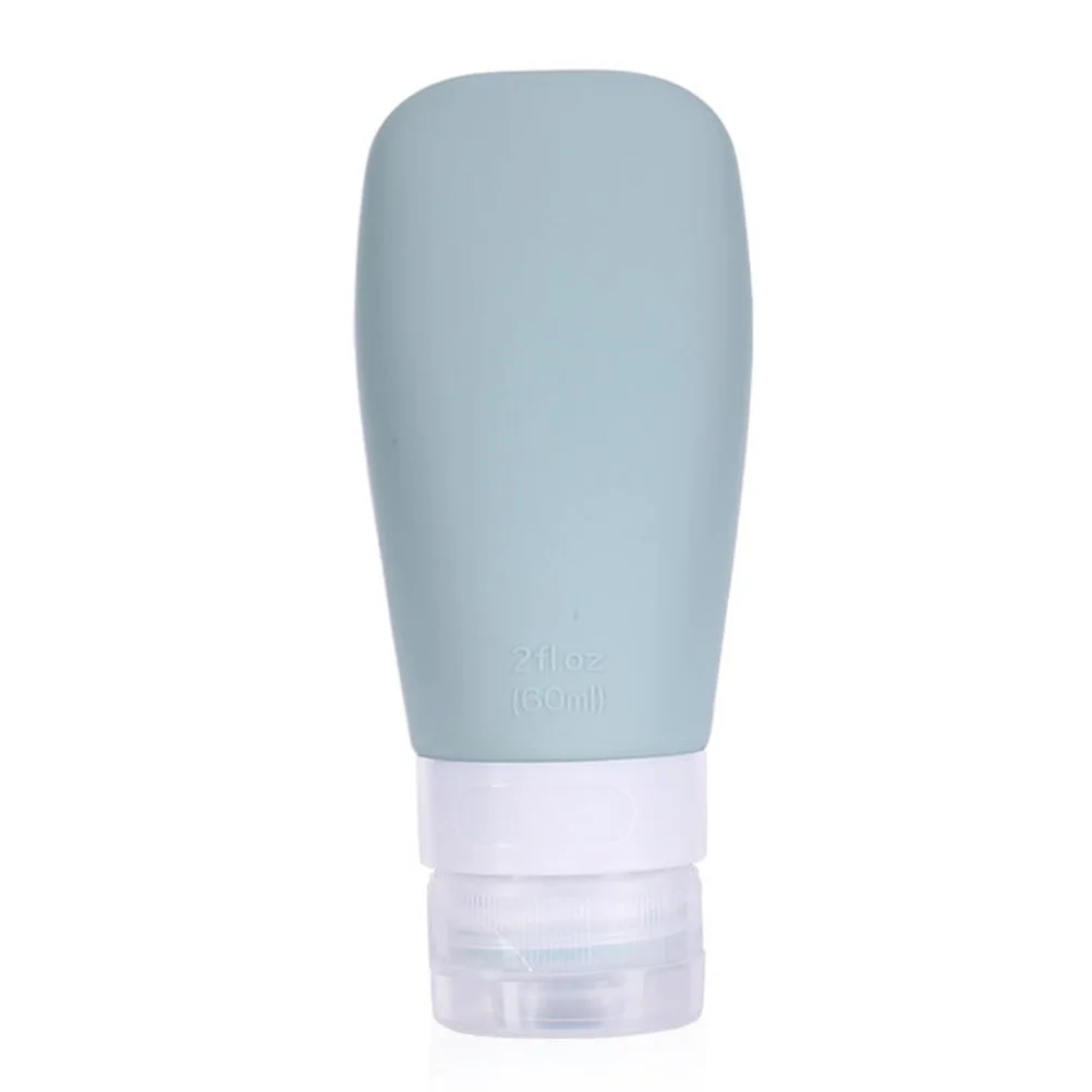 4 قطع 60 مل من زجاجات السفر المصنوعة من السيليكون المقاومة للتسرب والتخزين المحمول للشامبو المقاوم للماء والمتين وخفيف الوزن