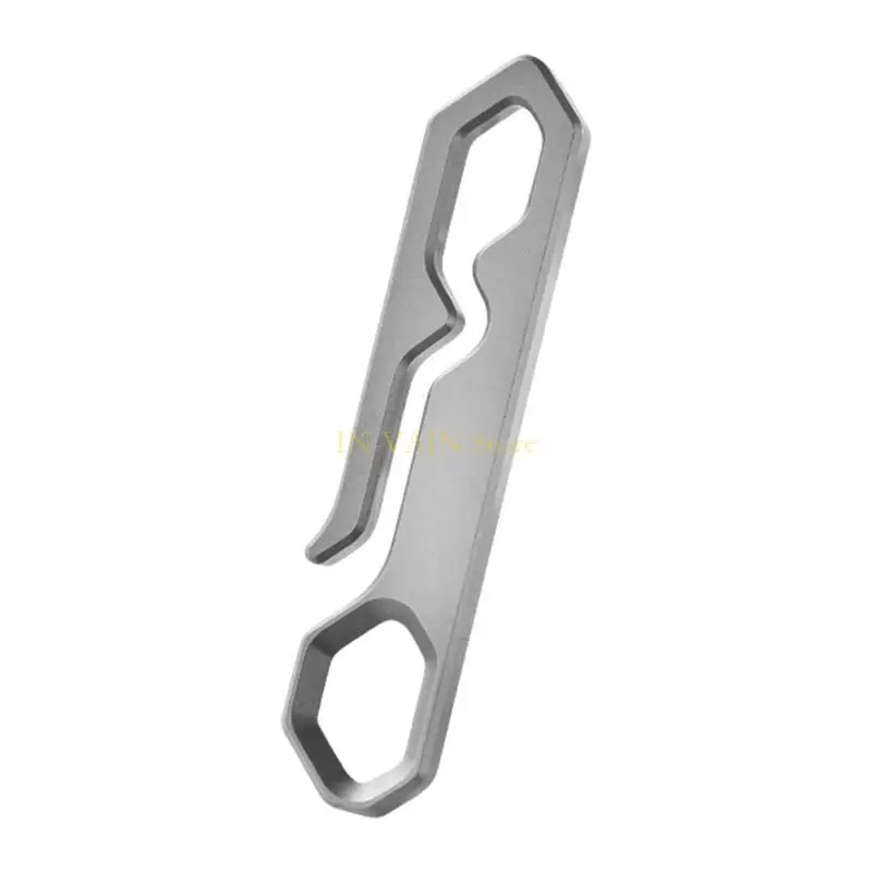 

M5TC Titaniums Alloy Pocket Clip Hanging Buckle Key Rings Holder Waist Clip Enduring