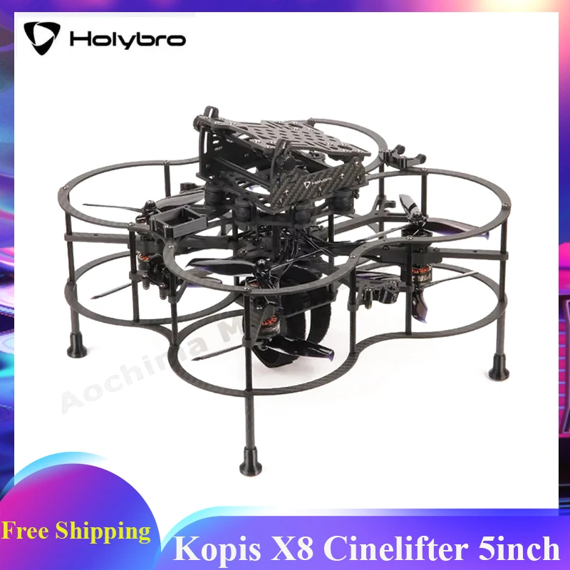 

Holybro Kopis X8 Cinelifter 5”- Комплект рамы FPV в клетке ARF PNP Kakute H7 Tekko32 F4 4in1 50A ESC F60 KV1750 Мотор 5055S-3 Пропеллер
