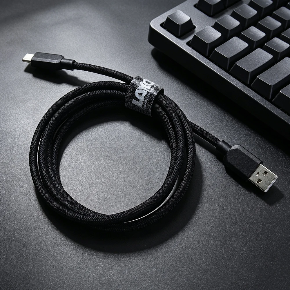 USB to Type C Cable Keyboard Double Sleeved Wire For Gaming Keyboard | black-white/Deep Blue/yellow/ Light Cyan | 1.5M/59.06inch