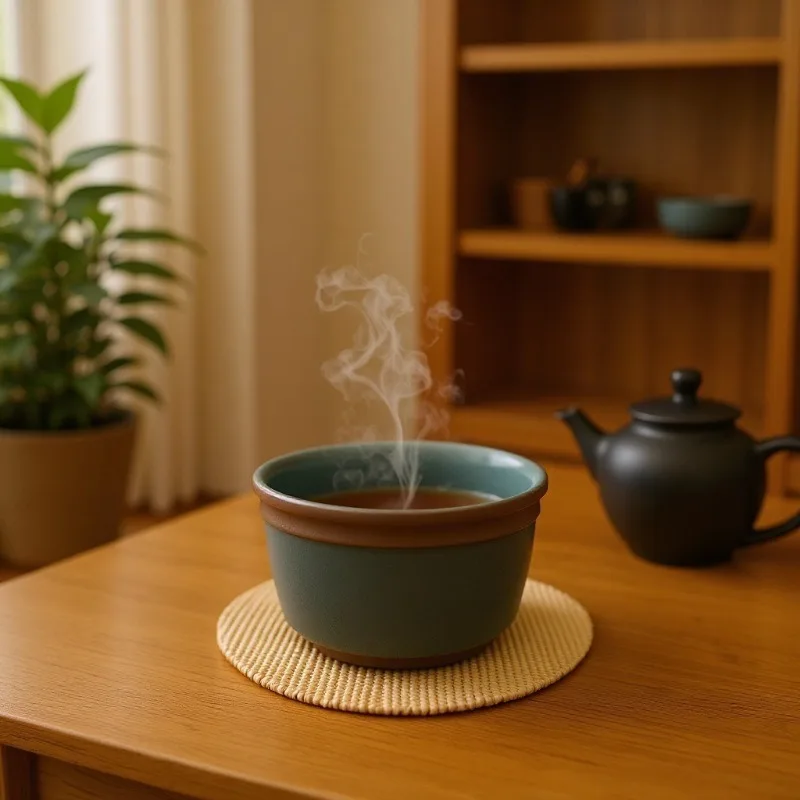 pottery teacup raw ore nickel material handmade engraved lotus thickened anti-scalding large-capacity drinking water tea set