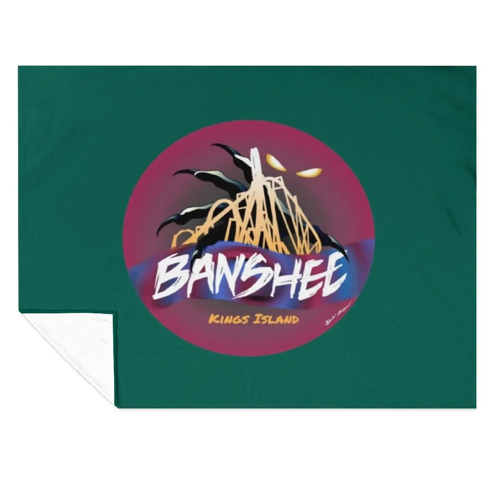 

Kings Island Banshee Design Throw Blanket Thermal for winter Moving Hair Blankets