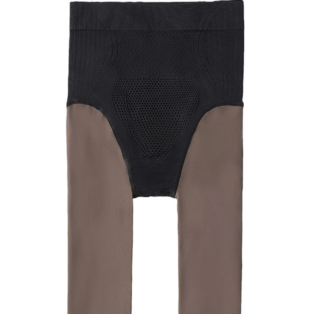 Black Silk Transparent Pantyhose Autumn And Winter Velvet Thickened High-waisted Hip Lift Sexy