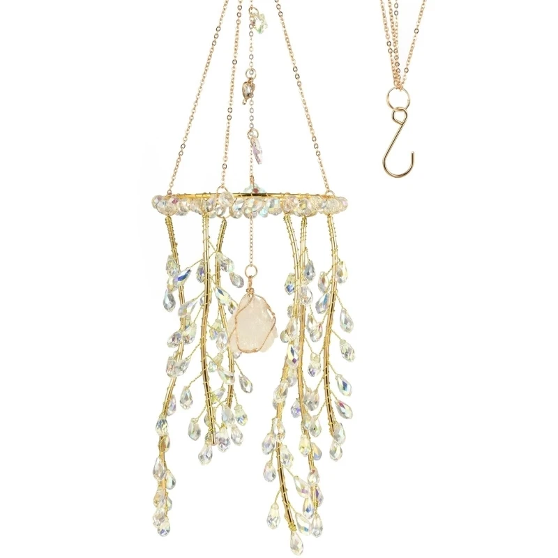 Crystal Suncatchers for Window Hanging Branch Wind Chimes Sun Catchers Rainbows Makers Decors Home Garden Ornament best sale