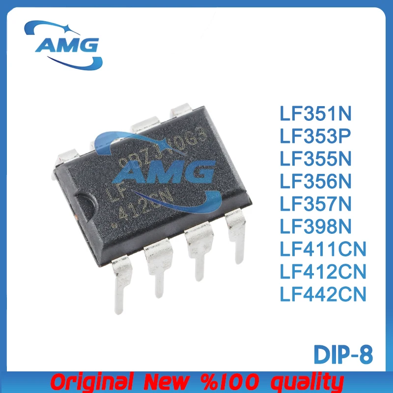 20PCS DIP8 LF412CN LF442CN LF411CN LF355N LF351N LF398N LF357N LF356N LF353P Dual-channel JFET input operational amplifier