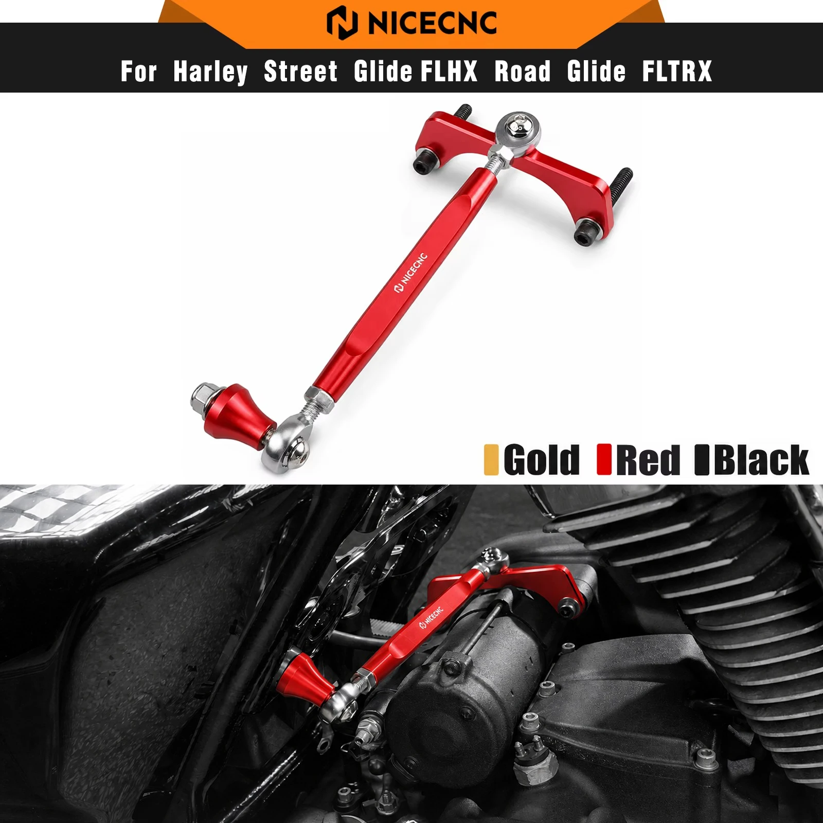 For Harley Road Glide FLTRX 2017-2020 M8 Touring Stabilizer Street Glide	FLHX 2017-2025 Road King FLHR 2017-2022 CVO FLTRXSE