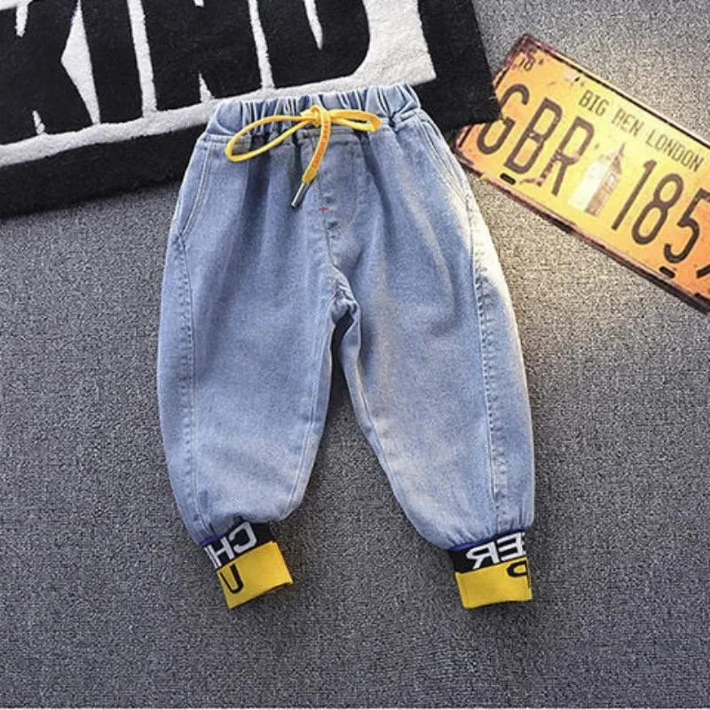 Boys Denim Suit Spring and Autumn Clothing Suit For Kids Baby Jacket Jeans Two-piece Children\'s Clothes Set 2-9Y