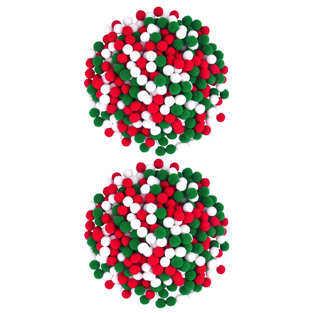 

1000pcs Pompom Balls Diy Xmas Tree Ball Ornament Craft Ball For Xmas Tree Party Decoration Festival Ornament Supply