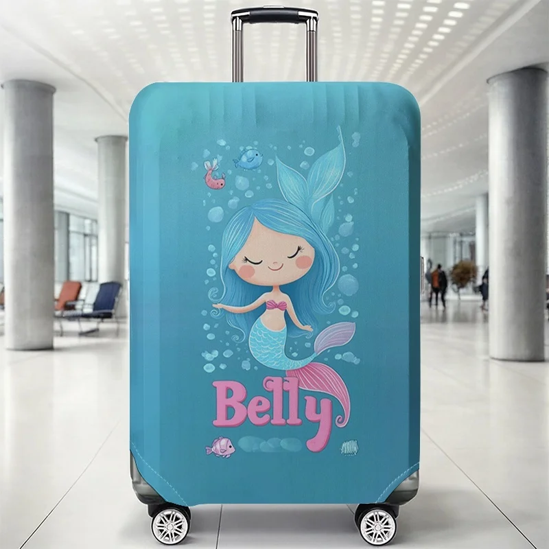 

Защитный чехол для багажа с рисунком русалки, подходит для чехлов для багажа размером 18-32 дюйма, перчаток для ручек багажа, дорожных аксессуаров.