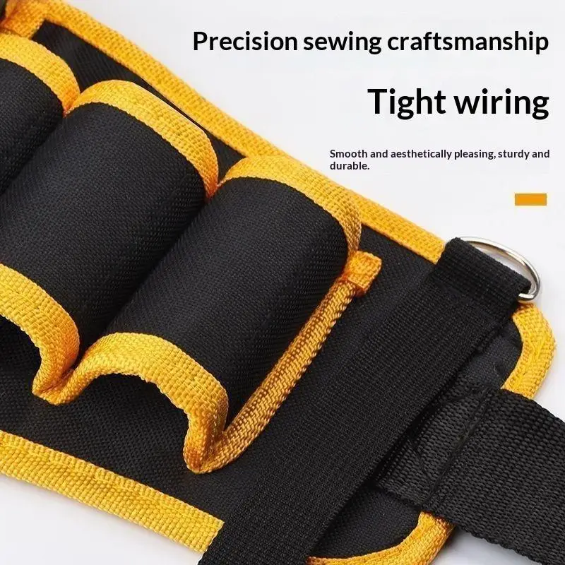 Heavy Duty Tool Waist Bag With Multi Pockets Phone Holder Hooks For Electricians Carpenters DIY Jobs