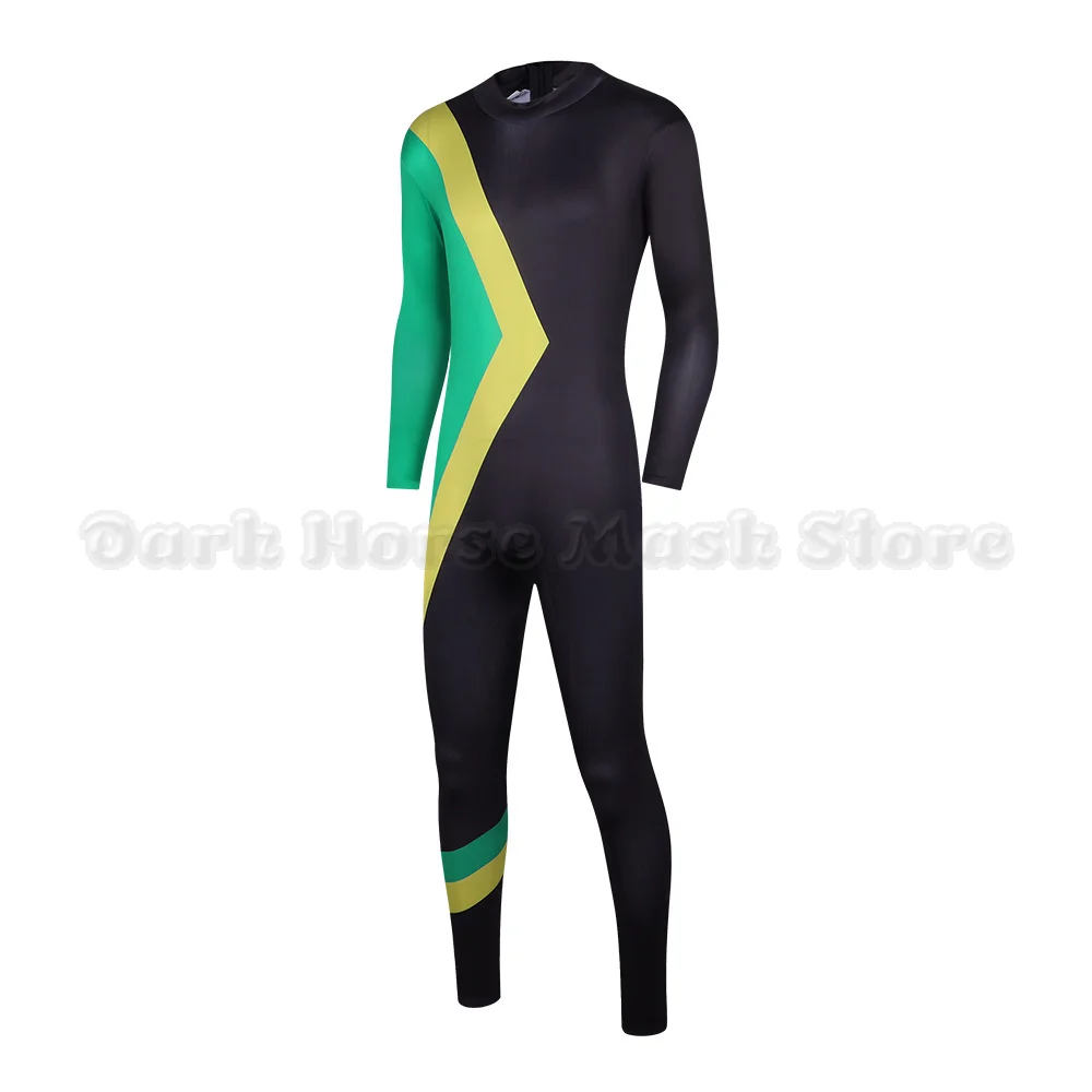 Anime Cool Runnings Cosplay Costume Jamaican Bobsled Team Outfit Bodysuit Costume Adult Men Halloween Party Skating Jumpsuit view 6
