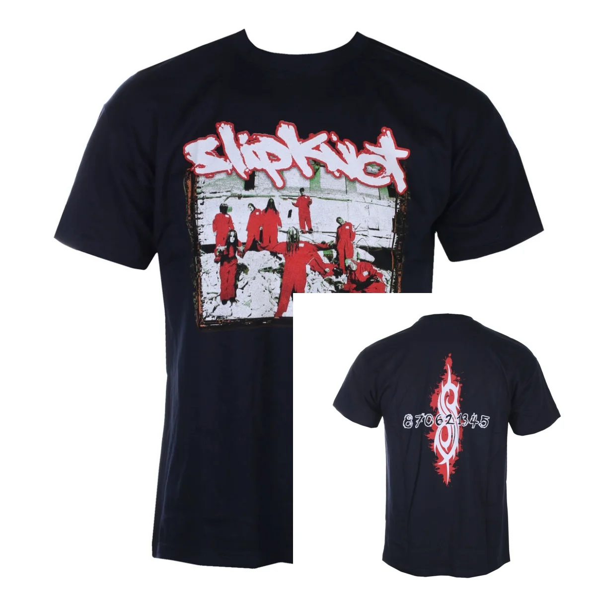 

Men's T-shirt Slipknot - 20th Anni - Red Jump Suits - Black - Rock OFF 2026 Summer Pure Cottons High-end Luxury Unisex Style