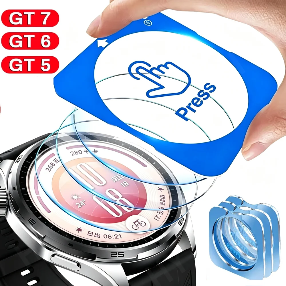 1-2 Pack Easy To Install Screen Tempered Glass for Huawei Watch GT7 Pro GT6 Pro GT7 GT6 GT5 41mm 46mm HD Screen Protectors Film