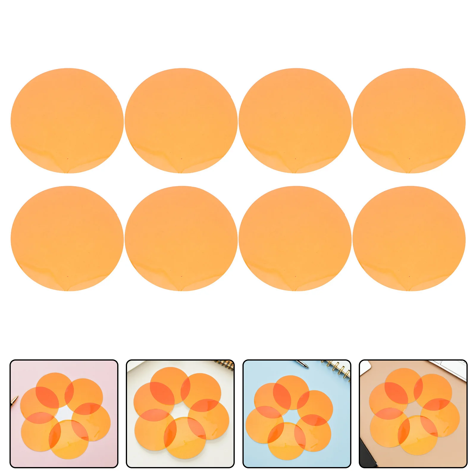 

20Pcs Self Adhesive Amber Warm Light Filter Stickers 74Mm Round for Spotlights LED Lamps Bedroom Living Room Ambient