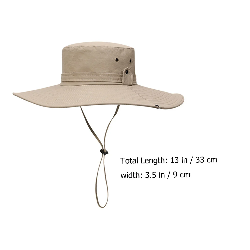 قبعة صيفية للحماية من الشمس للرجال خفيفة الوزن بحافة واسعة وصيد الأسماك والمشي لمسافات طويلة والتخييم دلو قبعة شمس Boonie للسفر #3
