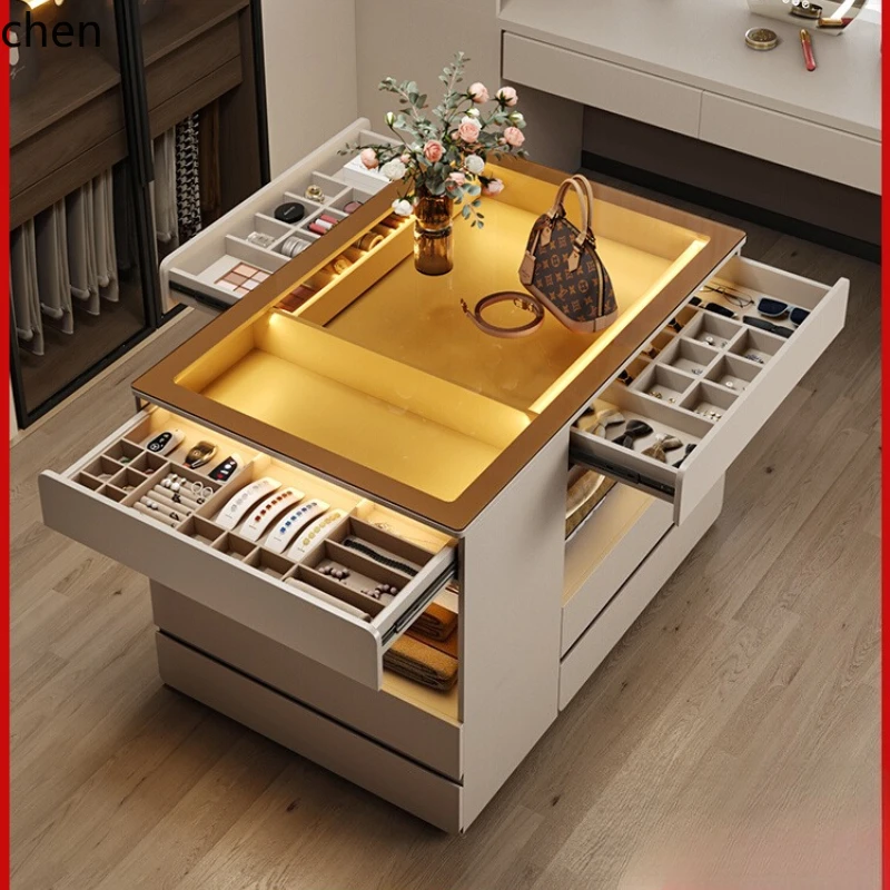 

HTT cloakroom Nakajima Taiwan small apartment storage large capacity bucket cabinet jewelry storage glass display cabinet