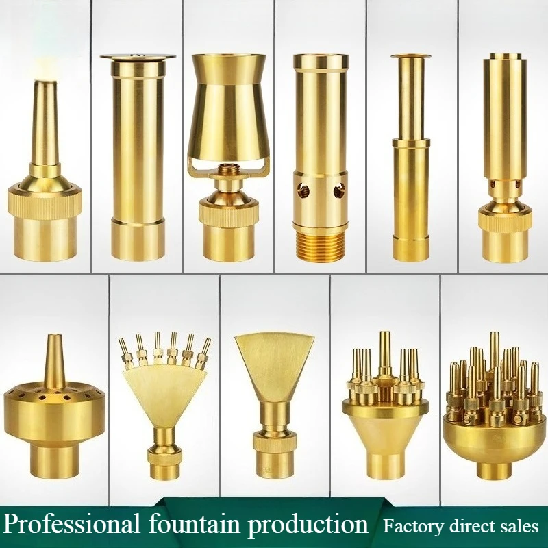 Fountain Nozzles | Universal Direct Spray & Mushroom Spring Nozzle Garden Rockery Waterfall Decoration | Rustproof Brass