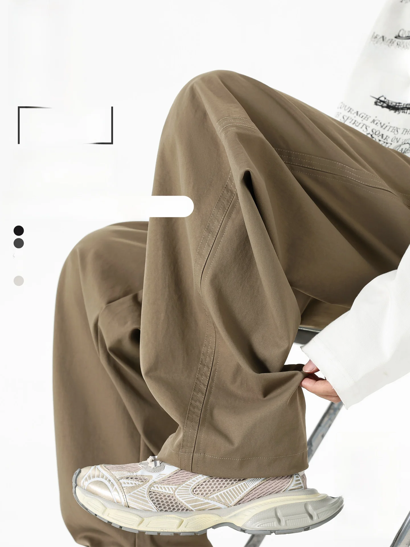 

Мужские повседневные брюки прямого кроя в американском ретро-стиле, осенние новые модные брюки свободного кроя от бренда Haome